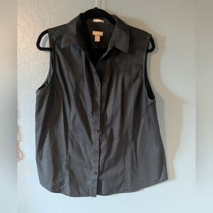 Chicos Sleeveless Black Blouse Sz. 3- Summer Goth